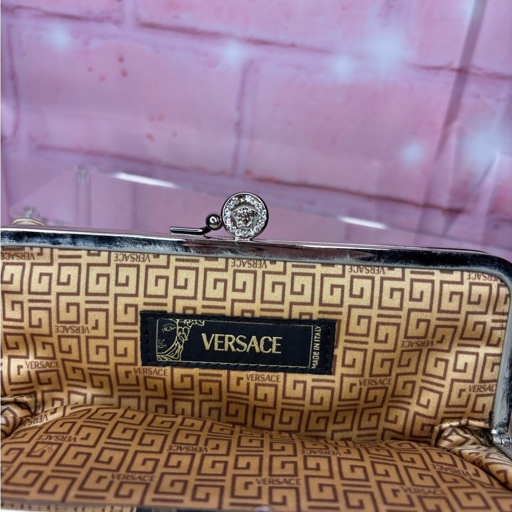 Versace Beige Wallet with Silver Accents - Picture 9 of 14